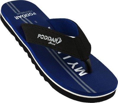 PODDAR Men Slippers(Blue , 9)