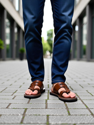 PANZIK Men Brown Sandals