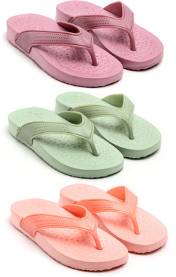 TAFFRAL Women Flip Flops(Multicolor , 5)
