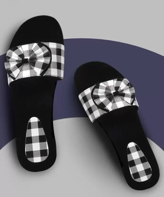 HOC Women Slippers(Black , 8)