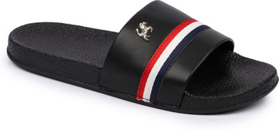 SIMSAN Men Slides(Black , 8)