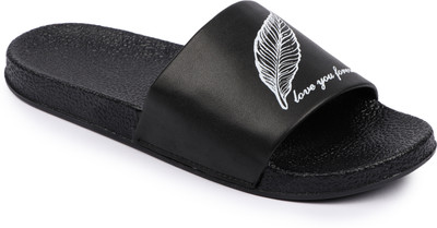 SIMSAN Men Slides(Black , 7)