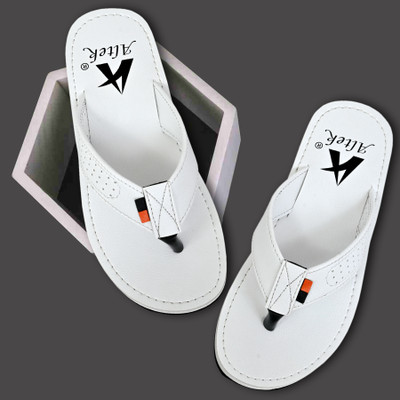 Altek Men Slippers(White , 10)