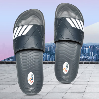 TieFit Men Slides(Grey , 7)