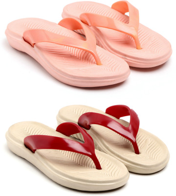 GENVE Women Flip Flops(Multicolor , 7)