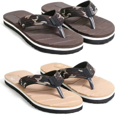 SIZEONE Men Flip Flops(Multicolor , 8)