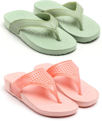 GENVE Women Flip Flops(Multicolor , 6)
