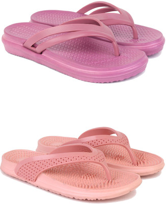 DRACKFOOT Women Slippers(Pink , 6)