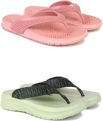 DRACKFOOT Women Slippers(Green , 8)