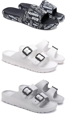 DRACKFOOT Men Slides(Grey , 8)