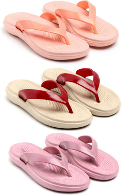 TAFFRAL Women Flip Flops(Multicolor , 5)