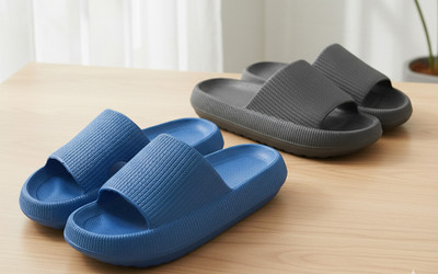 Ambit Men Slippers(Blue, Black , 10)