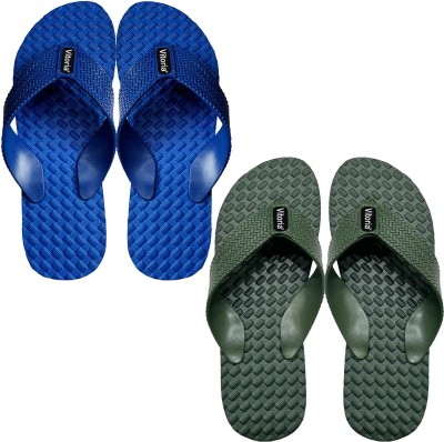 Vitoria Men Slippers(Blue, Green , 7)