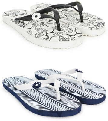 diano Women Flip Flops(Multicolor , 8)