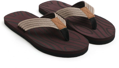 CIBEK Men Flip Flops(Brown , 7)