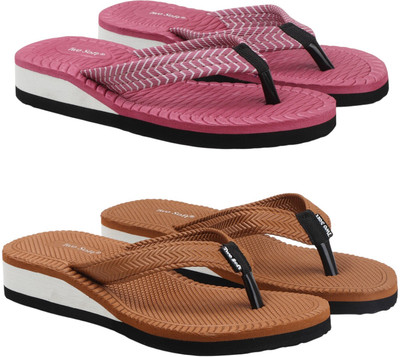 TWO SOFT Pack Of 2 Combo Stylish Extra Comfort Lightweight Dailywear use Slippers