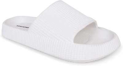 SKV Men Slippers(White , 9)