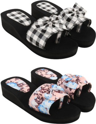 SHIPEE Women Slides(Multicolor , 7)