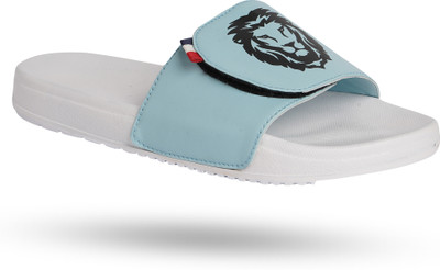 Foot Print Men Slides(Blue , 11)