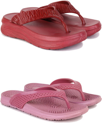 DRACKFOOT Women Slippers(Maroon , 6)