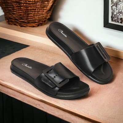 OMIKA Women Slides(Black , 8)