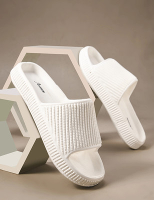 Athree Men Slides(White , 8)