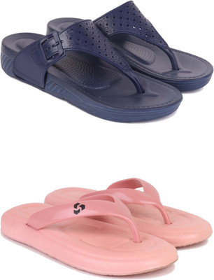 DRACKFOOT Women Slippers(Blue , 8)