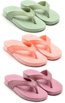 TAFFRAL Women Flip Flops(Multicolor , 7)