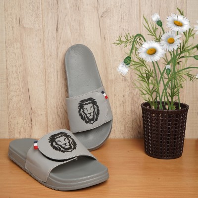 CLOSHO Men Slides(Grey , 7)