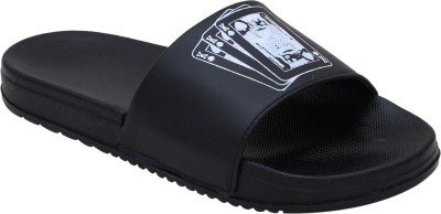 PERY-PAO Men Slides(Black , 10)