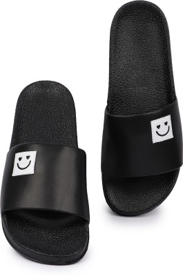 Shoe Mate Men Slides(Black , 6)