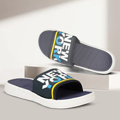 RIFOF Men Slippers(Blue , 8)
