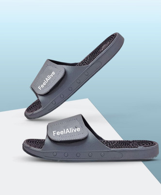 Feel alive Men Slides(Grey , 9)