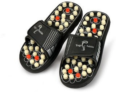 jasvi Men Slides(Black, White , 10)