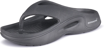 BERSACHE Men Slippers(Black , 10)