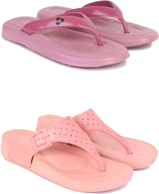 DRACKFOOT Women Slippers(Beige , 6)