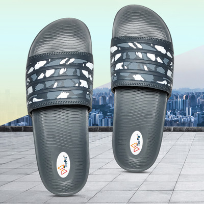 TieFit Men Slides(Grey , 8)