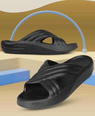 LNT FASHION Men Slides(Black , 8)