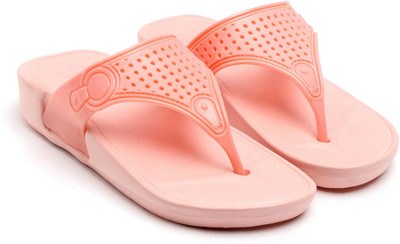 GENVE Women Flip Flops(Pink , 8)