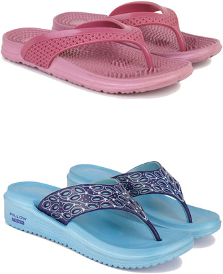 DRACKFOOT Women Slippers(Blue , 8)