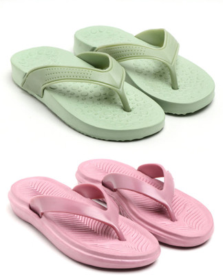 GENVE Women Flip Flops(Multicolor , 5)