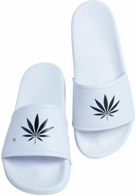 CLOSHO Men Slides(White , 9)