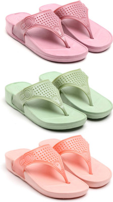 TAFFRAL Women Flip Flops(Multicolor , 7)