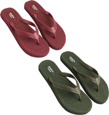 Kixrun Women Slippers(Maroon , 7)