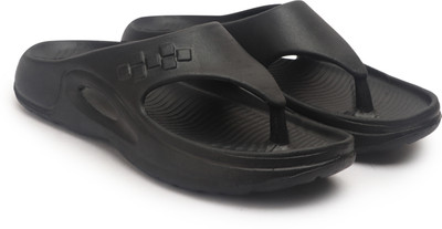Fuliva Men Slippers(Black , 6)