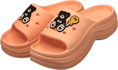 JodaGhar Women Slides(Orange , 6)