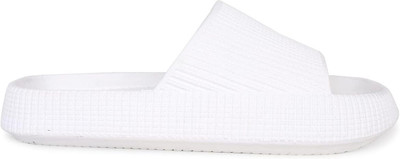 fooinQ Men Slides(White , 7)