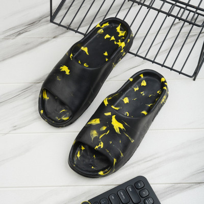 Sirex Men Slides(Yellow, Black , 9)