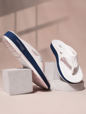 action Men APTM-14 Slippers(White, Blue , 8)