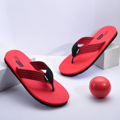 FASTX Men Slippers(Red, Black 6)